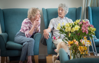 Hollybank residents in lounge