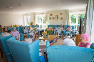 Hollybank residents in lounge