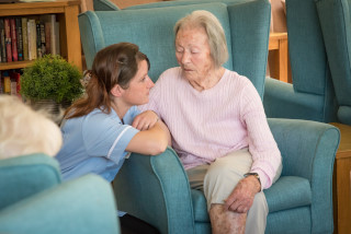 Hollybank residents in lounge